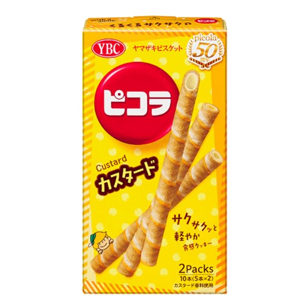Amazon.co.jp: ヤマザキビスケット YBC ピコラ カスタード 10本×10個